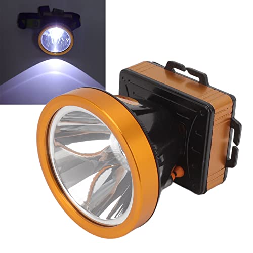 Topyond Rechargeable Headlam, Waterproof 2 Modes LED Headlamp Versatile Headlight for Camping, Mining, Fishing US Plug 100V 240V Compatible