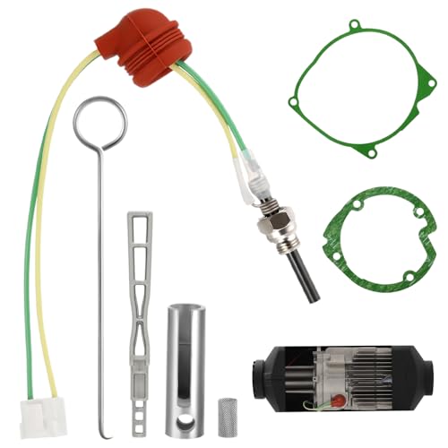 BNGXR Bougie de Préchauffage en Céramique,12 V 24 V 5 KW 8 KW Kit de bougie d'allumage de chauffage diesel avec filtre,Chauffe Bougie Voiture Thermique pour...