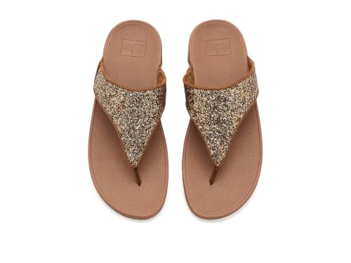 Image of FitFlop Lulu Multi-Tonal Glitter Toe-Post Sandals