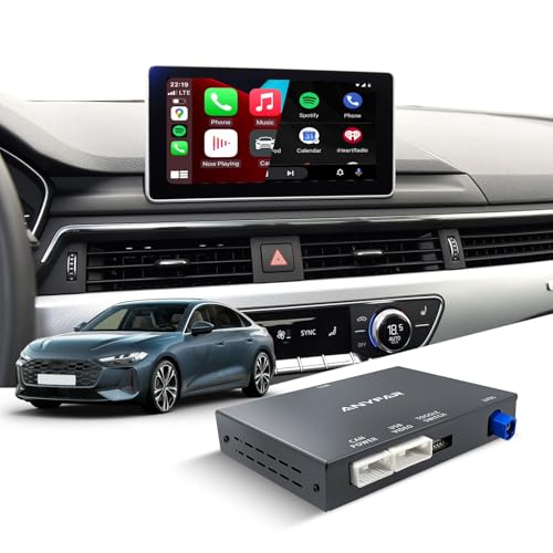 ANYFAR Decoder Adapter Fits 2009-2015 Audi Vehicles A6 & Q7 with MMI 3G System, Supports Wireless CarPlay/Android Auto/Voice Control/Mirror Link/Camera/USB Drive/Navigation etc