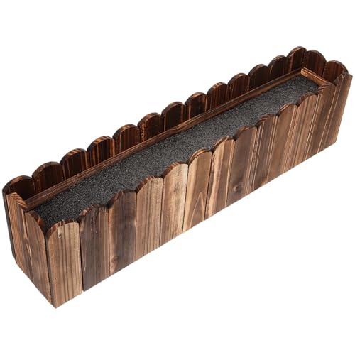 BESTOMZ Maceta de Madera Rústica para Flores Artificiales Resistente y Ligera con Base de Espuma para Decoración de Balcón Jardín y Espacios Interiores Diseño Compacto y Duradero
