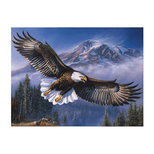 Couverture légère aigle volant pour des soirées canapé cocooning