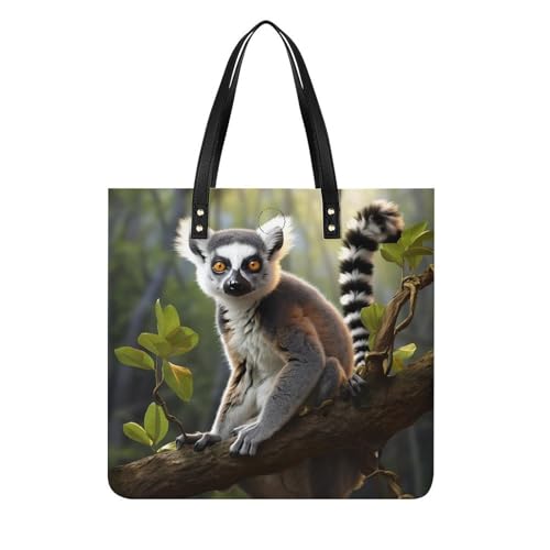 Sac en cuir imperméable blanc avec détails lémurien haut de gamme