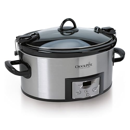Image of Crock-Pot 6 Quart Cook & Carry Programmable Slow Cooker with Digital Timer Stainless Steel (CPSCVC60LL-S) pack of 1