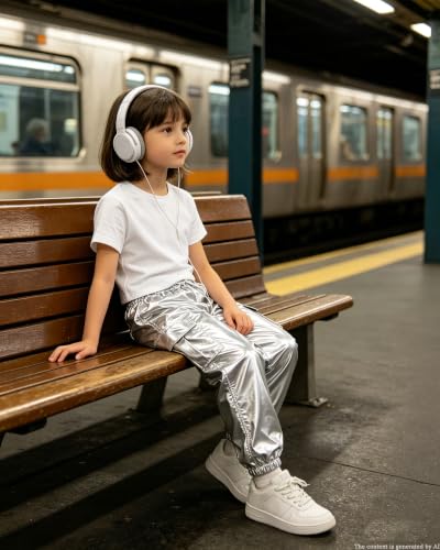 Image of Betusline Girls 2 Piece Summer Outfits,Kids Casual Short Sleeve Crop Top & Cargo Jogger Pants Sets,4T-14Y