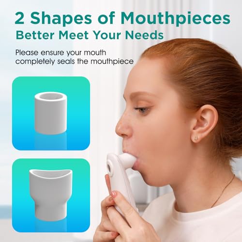 Nascool PEF-2 Upgraded Digital Peak Flow Meter For Asthma Adult, Kids W/Green Lcd Display, Home Spirometer Testing Device thumb #4