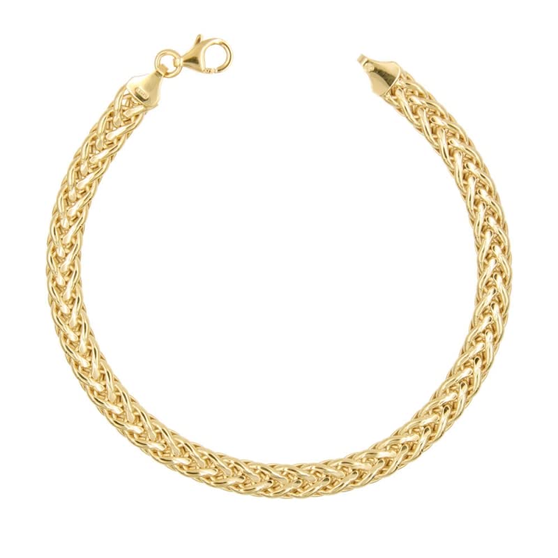 L'Atelier d'Azur Bracelet Or Jaune Maille Palmier Plate - Femme