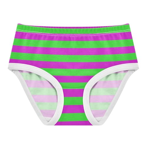 Green Pink Stripe Toddler Girls's Underwear 2T
