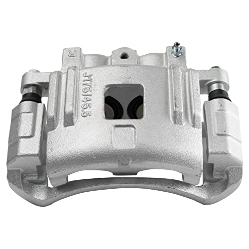 Image of TRQ Front Brake Caliper Set Zinc Coated Brackets Compatible with 2004-2008 Chevrolet Colorado 2004-2008 GMC Canyon 2006 Isuzu i-280 i-350 2007-2008 i-290 i-370
