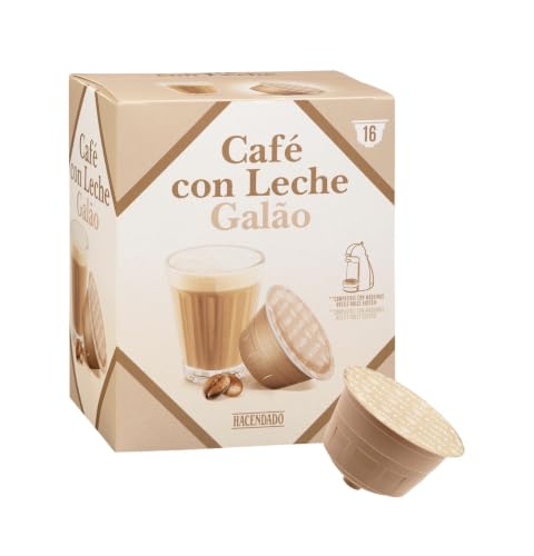 Café Con Leche en Cápsulas Hacendado(compatible con dolce gusto) 16 cápsulas