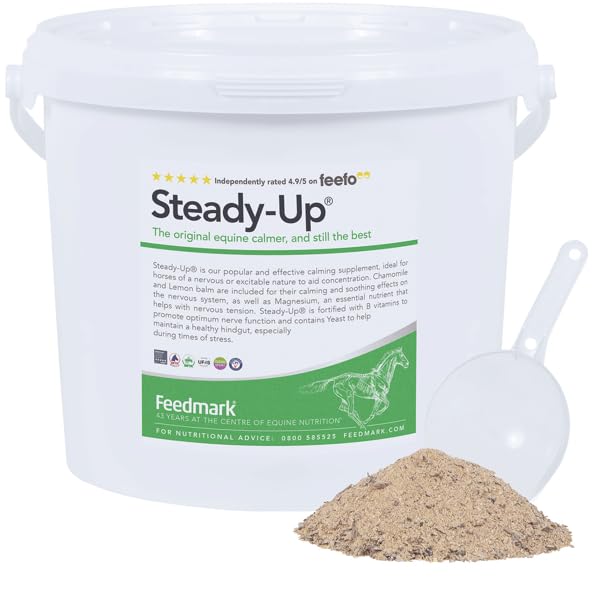 FEEDMARK STEADY-UP® | Premium Horse Calming Supplement Designed For Horses With A Nervous Or Excitable Nature | 142 Days Supply | 8.0kg | 100% British Made | UFAS & BETA NOPS Accredited