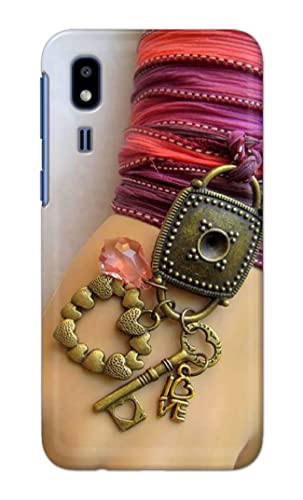 Image of Girl Hand with Keychain Hard Back Case Cover for Samsung Galaxy A2 Core, SM-A260F / DS, SM-A260G / DS Back Cover -(J5) VNS2228
