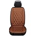 ErZhuiZi Beheizbare Sitzauflage Auto 12V Heizauflagen Auto Sitzbezüge Vorne Beheizte Sitzkissen Beheizte Sitzkissen mit Temperatur Kontrolleur,Brown-1Piece