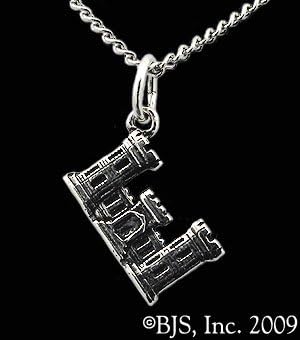 Gothic Castle Necklace - Sterling Silver Vampire Jewelry