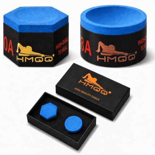 HMQQ Nano Pool Cue Chalk, 2-Pack Low-Residue Billiard Chalk, Magnetic-Ready