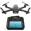 K600GPS Drohne mit Kamera, 4.5inch LCD Fernbedienung, GPS Auto Rückkehr, Gestenflug, modulare Batterie, 32G SD Karte, bürstenloser Motor, optischer Fluss, 3 Geschwindigkeiten für Erwachsene/Anfänger