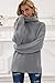 Imuedaen Pullover Damen Elegant Rollkragenpullover Langarm Strickpullover Lässiges Stricken Pulli Winter Sweatshirt Oberteile (A Grau, M)