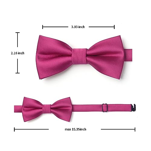 Image of HISDERN Bow Ties for Boys Pre Tied Toddler Bow Tie Adjustable Kids Bowties Clip On Fun Patterned Bowties for Wedding Party