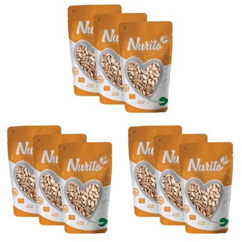 Image of Nurito Sunflower Seeds 750 Grams (250 Grams X 3) - Surajmukhi Beej | Healthy Crunchy Seeds Snack for Healthy Eating | Raw Sunflower Seeds Rich in Protein & Fiber |Whole Sunflower Dried Seeds for Improve Focus & Heart Health | Super Food for Learning Kids & Whole Households | Surajmukhi Beej Source of Iron