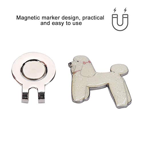 Golf Hat Clip, 6 Cartoon Shape Magnetic Golf Ball Marker Stainless Steel Golf Accessory (Dog) #TOP6