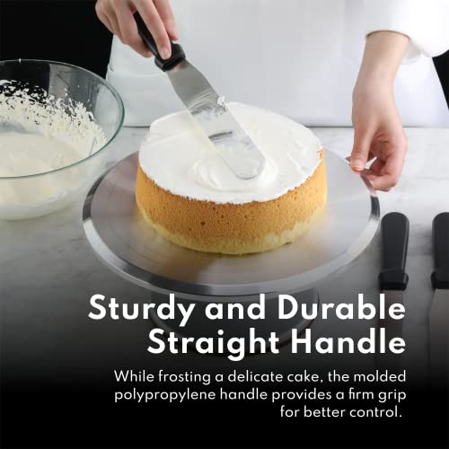Image of New Star Foodservice Straight Icing Spatula, 6 Inch Blade, 11 Inch Overall, Bakery-Grade Stainless Steel Cake Decorating Spatula for Frosting