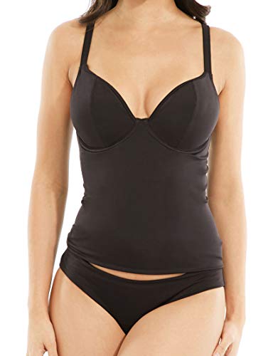 Tankini Freya Remix avec armatures coloris noir taille mannequin pour la plage