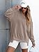 ANRABESS Women's Oversized Sweatshirts Long Sleeve Tunic Shirts V Neck Loose Pullover Tops 2026 Spring Teen Girls Outfit Dark Khaki Large
