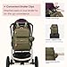 BabbleRoo Diaper Bag Backpack, Travel Backpack with Changing Pad, Pacifier Case & Stroller Straps, Multifunction, Waterproof, Unisex – Army Green
