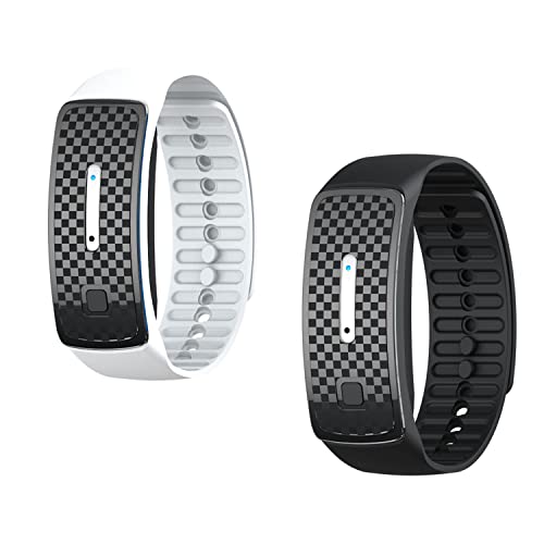 Pulsera ultrasónica con forma de cuerpo, pulsera ultrasónica para esculpir el cuerpo, pulsera magnética de desintoxicación linfática, pulsera magnética de drenaje linfático (White+Black)