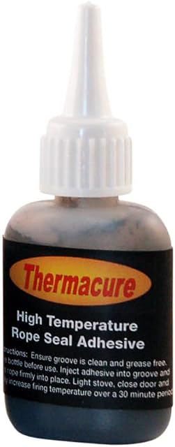 Thermacure Heat Resistant Black Rope Sealant - Easy Application - Securing Thermal Rope - Ceramic Fiber Seal - Easily Sets - Up to 1100 Degree Celsius - 30 ml