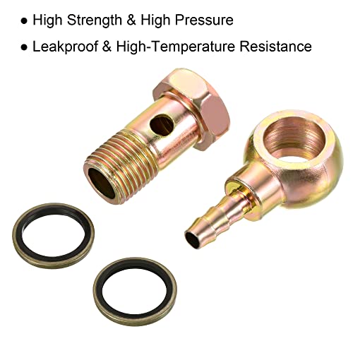 PATIKIL Hose Barb Fitting Elbow 8mm Barbed M16x1.5 Male Thread - Image 4
