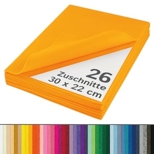 The Felt Store Fieltro para Manualidades 1,6 mm Dorado, 26 Placas de Fieltro de Aprox. 30 x 22 cm (1 cm más Anchas Que DIN A4), Lavable, Ideal para Manualidades de Fieltro con niños | Ya disponible en tu tienda friki favorita! En mundofriki.es!