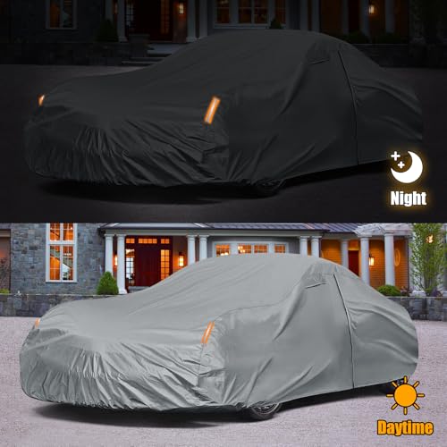Image of Waterproof Car Covers Replace for 1998-2025 Porsche 911 (991 /992 /996 /997 Series), 10 Layers Heavy Duty All Weather Car Cover with Zipper Door, Windproof Bands for Snow Rain Dust Protection