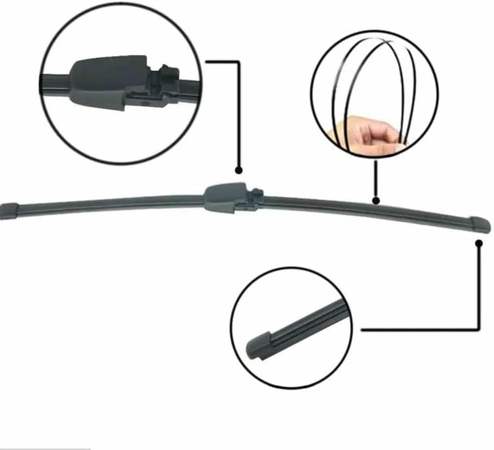 Limpiaparabrisas de Coche ZHUNDU de 13 Pulgadas, Kit de escobillas y Brazos para limpiaparabrisas Trasero, Parabrisas para Golf Plus 5M1 2005 2006-2008 2007 2006, escobillas de limpiaparabrisas