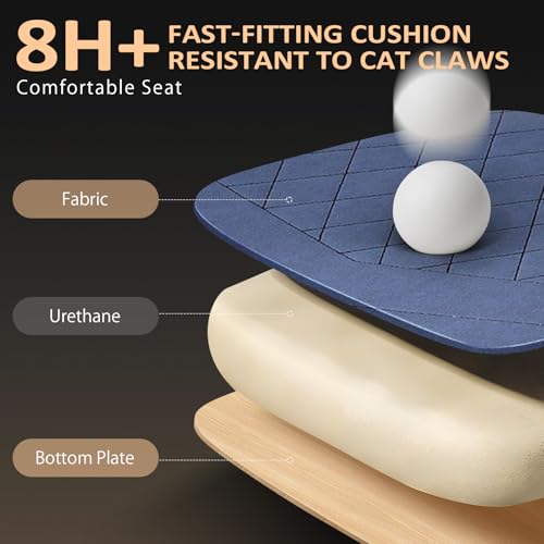Image of GTPLAYER Gaming Chair with Footrest, Big and Tall Game Chair High Back Computer Office Chair with Lumbar Support for Adults, Ergonomic Swivel Games Chair with Cushion Gaming, Fabric Blue