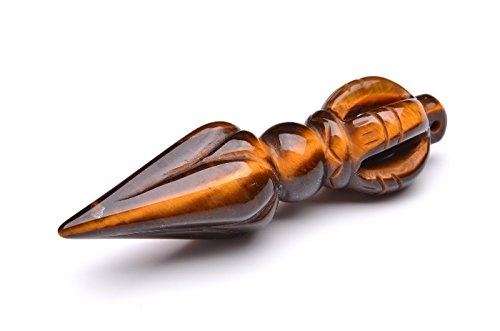 Amazon.co.jp: 【 福縁閣 】プルパ 金剛杭 独鈷杵 タイガーアイ