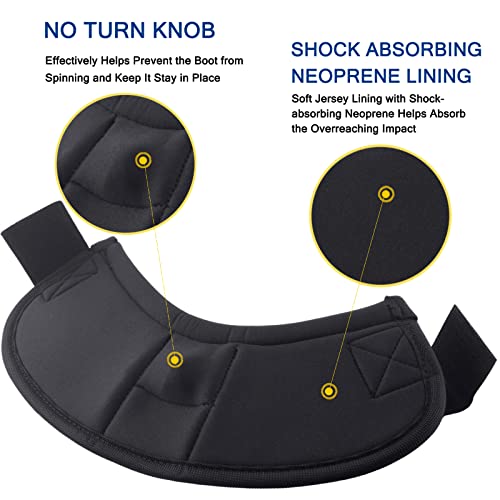 Image of Equine Ballistic Overreach No-Turn Bell Boots for Horses - Horse Hoof Protection Boots (Sold in Pairs) Black X-Large