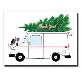 Mail Carrier Holiday Thank You Cards LLV 25 Pack Postcards