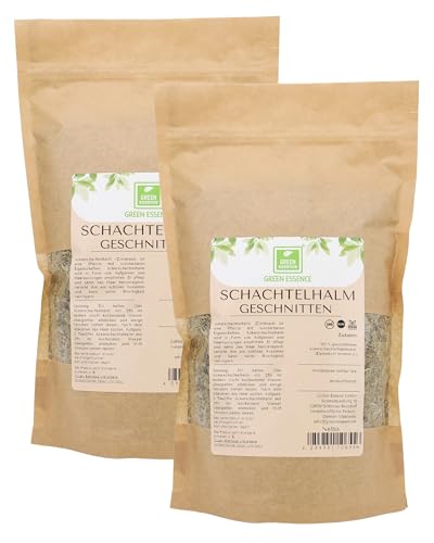 Schachtelhalmkraut geschnitten 500g - Ackerschachtelhalm getrocknet von Green Essence Schachtelhalmkrautblätter Schachtelhalm Tee lose als zinnkrauttee oder als Badeessenz (500 Gramm)