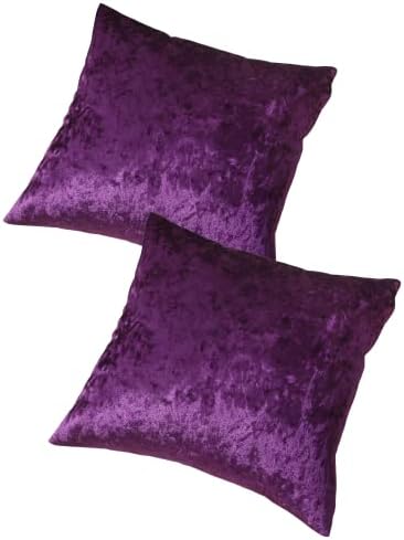 RKAAS HOME Super Soft Decorative Luxurious Crushed Ice Velvet Square Cushion Cover for Living Room Sofa Couch Bed 45cm x 45cm 18x18 Inches (Pack of 2 - Champagne)