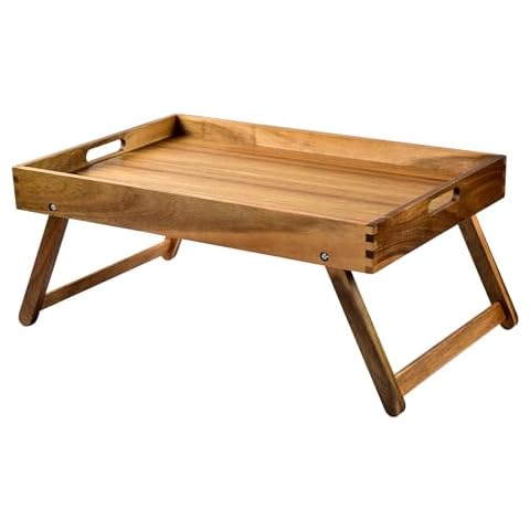 Taxenxar Extra Large Acacia Wood Folding Bed Tray Cover