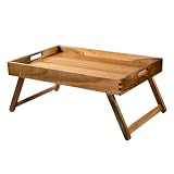 Taxenxar Extra Large Folding Bed Tray Table, 22’’ x 14’’ Acacia Wood Breakfast Tray, Food Serving Tray with Legs for Eating in Bed
