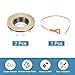 uxcell 2pcs Sink Overflow Rings, Bathroom Kitchen Basin Trim Bath Sink Hole Round Brass Overflow Drain Cover Insert in Hole with a Drain Cleaner Tool (Bronze)
