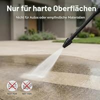MoPei Turbo Dreckfräse Hochdruckreiniger | Rotierende Hochdrucklanze mit Kegelstrahl | 2 Adapter für Karcher K2–K7 & LAVOR | Für Beton, Stein & Pflaster, 160 Bar – Ansicht 6