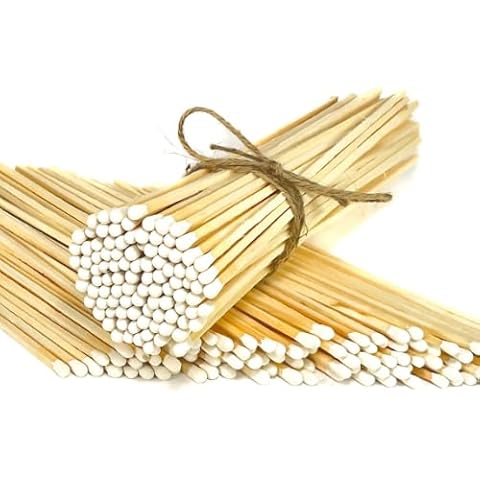 8" White Extra Long Matches | 100 Count Color Safety Match Bundle (8 inches) - Replacement Refill Long for Fireplace Candles - Wooden Wood Match Sticks (White) Cover