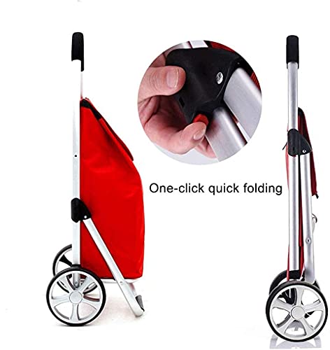 JHYFT Einkaufstrolley Multifunktions-Einkaufstrolley Leichter Trolley Strapazierfähig zusammenklappbar für einfache… – Bild 5
