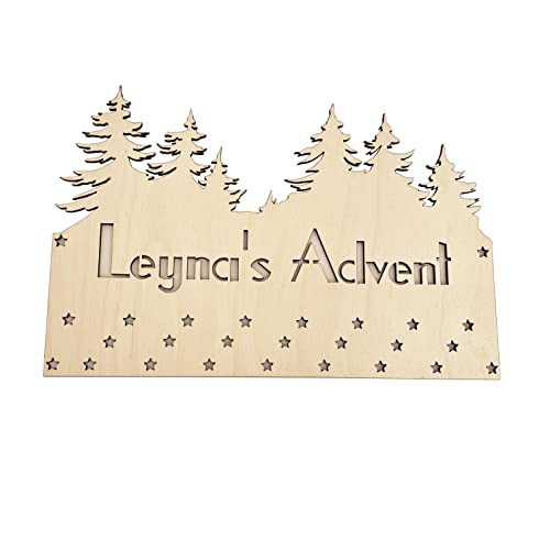 stika.co Woodland Calendrier de l'Avent personnalisé, calendrier de l'Avent personnalisé, décoration de compte à rebours de Noël Cover