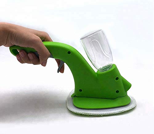 Dish Brush With Soap Dispenser/spray- Includes Grout Brush, Sponge & Microfiber Cloth Can Be Use For Kitchen Pan, Pot, Sink, Dish Washing, Bathroom, Bathtub As Well As A Window Cleaning Tool