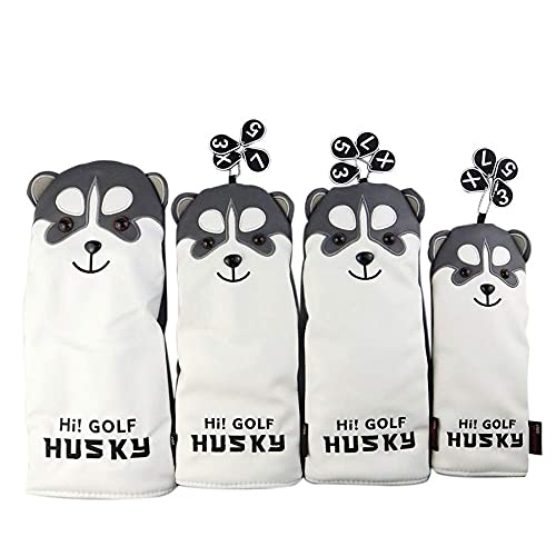 ゴルフカバー ヘッドカバー クラブセット ドライバー用カバー 440cc 460cc用カバー ウッド用カバー ユーティリティ用 UT用カバー 3点セット 4点セット 防水仕様 動物デザイン