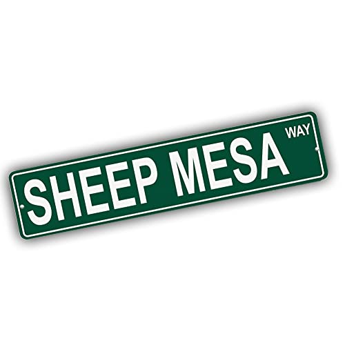 Brotherhood Aluminum Road Sign for Sheep Mesa - Wyoming Mountain Wall Decor